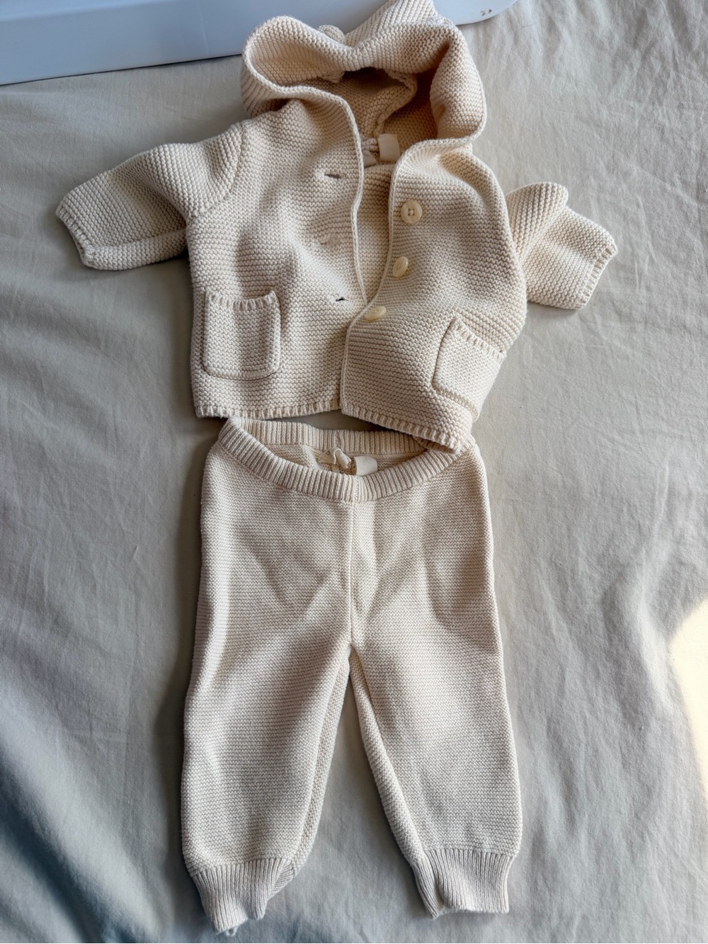 GAP Cream Knit Hoodie and Pants Set